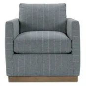 Allie Quick Ship Swivel, Indigo Kid Proof Stripe