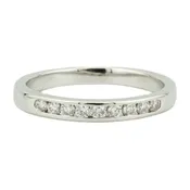 0.25ctw Diamond Accented Wedding Band Ring in 14K White Gold - Size 5