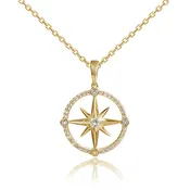14KY Compass Pendant