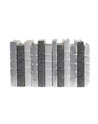 12 Vol. Mix of White Metallic, Striated Silver & Silver