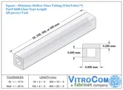 8240 – Square Glass Tubing (VitroTubes™)