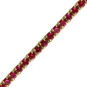 Classic Round Ruby Tennis Bracelet