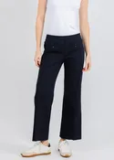 27" Control Stretch Grommet Wide Leg Pants - Navy