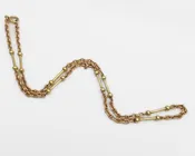 1960s Two-Tone 18KT Gold Bar Necklace