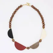 Earth Tone Celeste Crescent Necklace