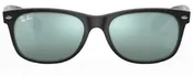 A57 RAY-BAN NEW WAYFARER RB2132 622/30 55 RUBBER BLACK  LIGHT GREEN MIRRORED SILVER