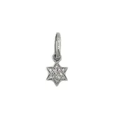 14k 0.05cttw White Gold Diamond Star of David Pendant