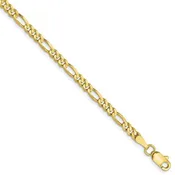 10K 3mm Concave Figaro Chain Anklet
