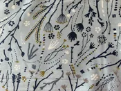100% Rayon Autumn Forage Branches Blue