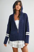 Cable Zip Sweater