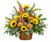 Basket of Sunflowers