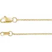 14k 1mm Cable Chain