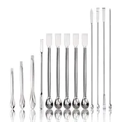 15-Piece Stainless Steel Lab Spatula Set