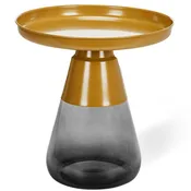 Aeryn Nesting Table, 19" Tray Top Nesting Table With Glass Base