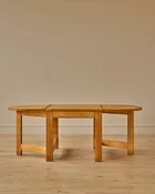 1980s French Pinewood Dining Table