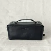 Elevate Essentials Leather Makeup Bag | Easy-Access Design