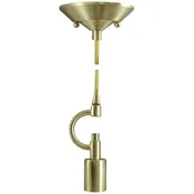 1-Light Lamp Shade Pendant Adapter – Satin Brass – 7" H
