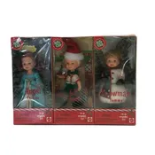 2001 Barbie Kelly Club Holiday 3 Doll Set Angel Elf Snowman 54690 NRFB