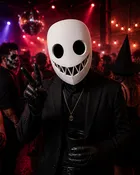 Alastor Expression Mask |(Hazbin Hotel Inspired) | Wearable Accessory | Ready to Paint DIY Kit