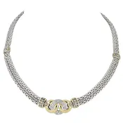 Antiqua Collection - Three Circle Pavé Necklace