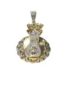 0.42ctw diamond money bag gold pendant 10K
