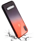 Airium and Black Hybrid Protector Cover (with Magnetic Metal Stand) for Apple iPhone XS Max - Black / Red