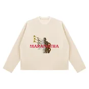 Maranatha Vintage Wash Boxy Waffle Raw Edge Long Sleeve