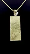 10K Gold $100 Bill Pendant – Two Sided
