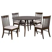 5 PIECE DARK WALNUT DININGROOM SET