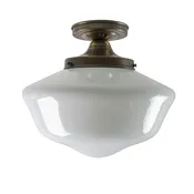 14" Flush Mount Schoolhouse Ceiling Fixture — Yankee Barn Lighting