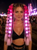 Pink – LED Hair Extensions | Lumi Pony