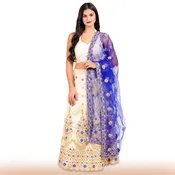 Beige Embroidered lehenga with intricate details