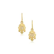 Golden Shell Drop Earrings