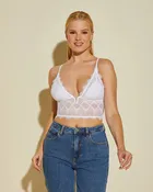 Allure Cropped Cami | White