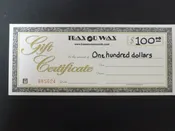 $100.00 Trax On Wax Gift Certificate — Trax on Wax