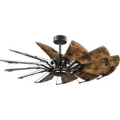 Progress Lighting Springer 52 inch 12 Blade Ceiling Fan in Architectural Bronze with Distressed Walnut Blade P250065-129
