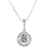 14K White Gold 0.38ct Diamond Necklace