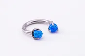 Blue Opal Septum Ring — Body Jewlz