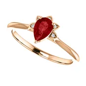14kt Rose Gold Ruby and Diamond Ring