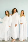Adoria White Floral Velvet Maxi With Pockets - DM Exclusive - Restocked - Maternity Friendly