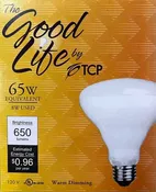 12 Pack - TCP FBR30D65GL1 650 Lumens Replaces 65 Watt with 8 Watts LED The Good Life Warm