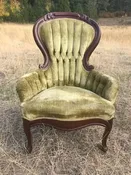 Sage Victorian Throne Chairs — The Attic