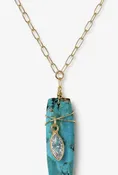 LYRIC NECKLACE, TURQUOISE — JOHNNIE Q
