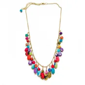 Aasha Oval and Circular Colorful Kantha Necklace