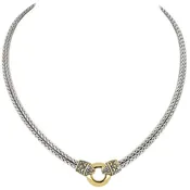 Antiqua Collection - Gold Circle Double-Strand Necklace