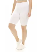 A Big Attitude White Plus Size Bike Short