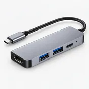 4-in-1 USB-C Hub - Dual USB 3.0, HDMI and USB-C