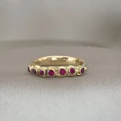 14ky stacker with  Burmese rubies