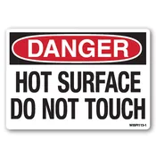 Danger: Hot Surface Do Not Touch Safety Label – OSHA Style