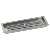 30 x 10 Stainless Steel Rectangular Drop-In Fire Pit Pan by AFG